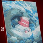 Алмазная мозаика Фэнтези Арт Дракон и дитя 40x50