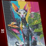 Алмазная мозаика Котики Арт Сфинкс поп-арт 40x50