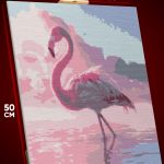 Алмазная мозаика Животные Розовый фламинго 40x50