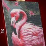 Алмазная мозаика Животные Розовый фламинго 40x50