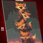 Алмазная мозаика Животные Лисички милые 40x50