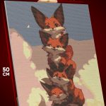 Алмазная мозаика Животные Лисички милые 40x50