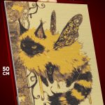 Алмазная мозаика Котики мем Пчела 40x50