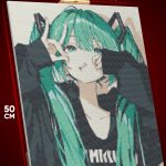 Алмазная мозаика Vocaloid Аниме Мику Хатсуне 40x50
