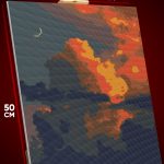Алмазная мозаика Абстракция облака закат 40x50
