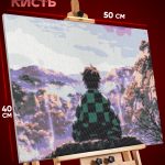 Алмазная мозаика Клинок рассекающий демонов Аниме Тандзиро 40x50