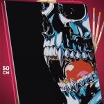 Картина по номерам Хэллоуин арт череп 40x50