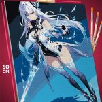 Картина по номерам Геншин Импакт Игра Скирк 40x50