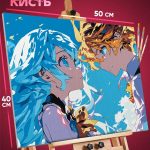 Картина по номерам Любовь Аниме-арт парень и девушка 40x50