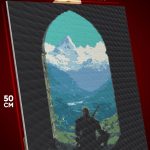 Алмазная мозаика Темная фэнтези рыцарь пейзаж 40x50