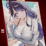 Алмазная мозаика Геншин Импакт Игра Сёгун Райдэн 40x50