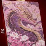 Алмазная мозаика Фэнтези китайский дракон абстракция 40x50