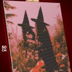 Алмазная мозаика Хэллоуин ведьмочки 40x50