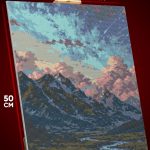 Алмазная мозаика Пейзаж летний природа северное сияние 40x50