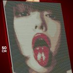 Алмазная мозаика Девушка Портрет язык 40x50