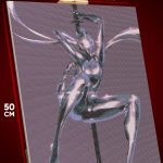 Алмазная мозаика Девушка киберпанк робот 40x50