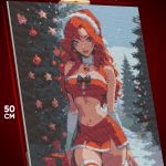 Алмазная мозаика Мультфильмы Клуб Винкс новогодняя девушка 40x50
