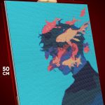 Алмазная мозаика Абстракция парень рыбки сюрреализм 40x50
