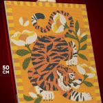 Алмазная мозаика Животные тигр абстракция 40x50