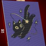 Алмазная мозаика Котики черный 40x50