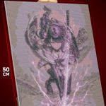Алмазная мозаика Геншин Импакт Игра Сёгун Райдэн 40x50