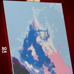 Алмазная мозаика Абстракция горы 40x50