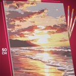 Картина по номерам Пейзаж морской волны закат 40x50