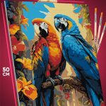 Картина по номерам Животные попугай 40x50