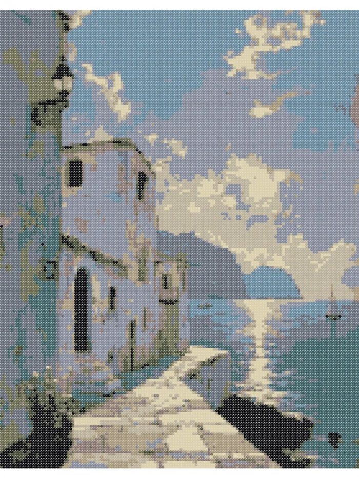 Алмазная мозаика Пейзаж городской море 40x50 — изображение 2