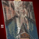 Алмазная мозаика Пейзаж городской лодка Венеция Италия 40x50