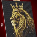 Алмазная мозаика Животные лев король животных 40x50