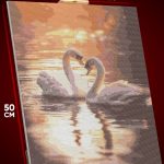 Алмазная мозаика Животные лебеди 40x50