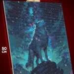 Алмазная мозаика Животные волк ночь звезды 40x50