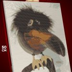 Алмазная мозаика Животные ворона мем 40x50