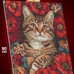 Алмазная мозаика Котики в цветах 40x50