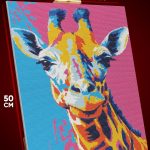 Алмазная мозаика Животные жираф поп-арт 40x50