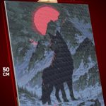 Алмазная мозаика Животные волк ночь луна 40x50