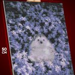 Алмазная мозаика Животные ежик милый в цветочках 40x50