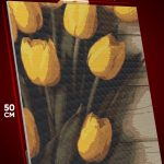 Алмазная мозаика Цветы тюльпаны желтые 40x50