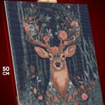 Алмазная мозаика Животные олень цветочный 40x50