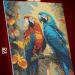 Алмазная мозаика Животные попугай 40x50