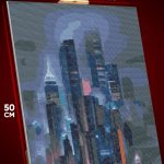 Алмазная мозаика Пейзаж городской ночь улицы 40x50