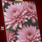Алмазная мозаика Цветы розовые хризантемы 40x50