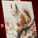 Алмазная мозаика Животные белочка осень 40x50