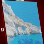 Алмазная мозаика Пейзаж морской пещеры Закинф Греция 40x50