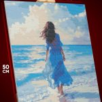 Алмазная мозаика Девушка Портрет пляж море 40x50