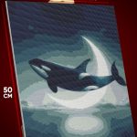 Алмазная мозаика Животные косатка кит 40x50