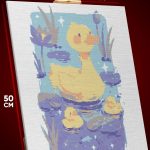 Алмазная мозаика Животные утка и утюта 40x50