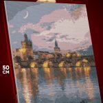 Алмазная мозаика Пейзаж городской Прага Карлов мост 40x50