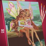 Картина по номерам Мультфильмы Клуб Винкс Флора и Лейла 40x50